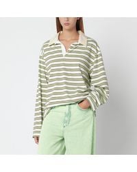 Sanderlak - Striped Cotton Jersey Rugby Polo - Lyst