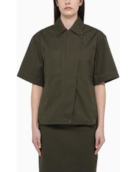 Max Mara - Olive Green Cotton Over Shirt - Lyst
