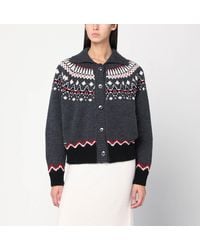 Alanui - Fair Isle Patterned Cardigan - Lyst