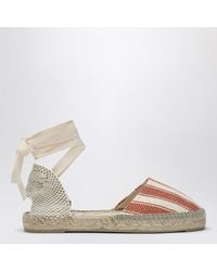 Manebí - Espadrille Basse À Rayures Ivoire/Terracotta - Lyst