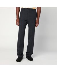 Prada - Anthracite Wool Trousers - Lyst