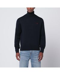 Ami Paris - Maglione dolcevita ami de coeur navy - Lyst