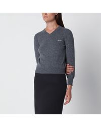Miu Miu - Slate V-Neck Sweater - Lyst
