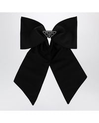 Prada - Fermaglio Per Capelli Nero - Lyst