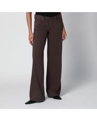 FRAME - Regenerative Cotton Low-Rise Wide-Leg Jeans With Button Closure - Lyst