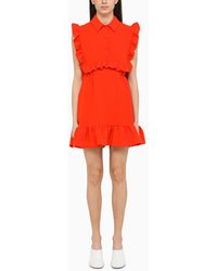 Sportmax - Red Dress With Ruffles - Lyst