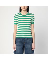 Roberto Collina - Ivory Striped Sweater - Lyst