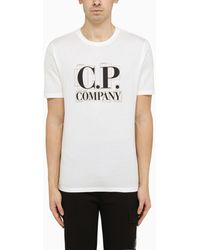C.P. Company - T-Shirt With Logo Print On The Front - Lyst
