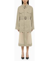 Maison Margiela - Décortiqué Sand-coloured Reversible Single-breasted Trench Coat - Lyst
