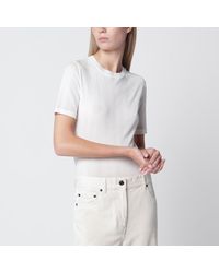The Row - Etina Slim Cotton Jersey Top - Lyst