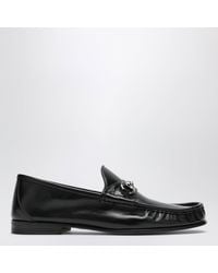 Gucci - Lugano Leather Loafer With Silver Horsebit - Lyst
