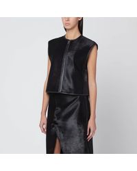 Loulou de Saison - Braune Ampas-Weste Aus Leder Mit Pony-Effekt - Lyst