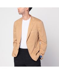 Santaniello - Walnut-coloured Single-breasted Jacket In Cotton - Lyst