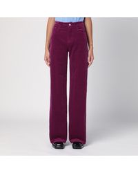 Department 5 - Purple Corduroy Palazzo Trousers - Lyst