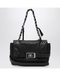 Balenciaga - Mittlere Schwarze Leder-Schultertasche Modu - Lyst