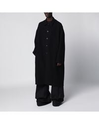 Rick Owens - Long Single-Breasted Virgin Wool Coat - Lyst