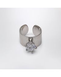 Panconesi - Armour Ring Small With Diamonds - Lyst