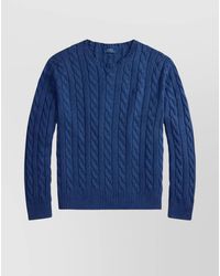 Polo Ralph Lauren - Cable-Knit Cotton Crew-Neck Jumper - Lyst
