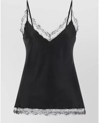 Ermanno Scervino - Silk Lace-Trim V-Neck Lingerie Top - Lyst