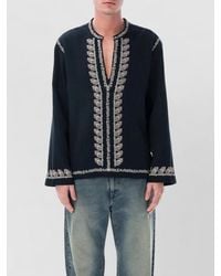 Isabel Marant - Cizalie Cotton Gauze Shirt Serafino Neckline - Lyst