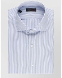 Fay - Striped Cotton Shirt Long Sleeves Collar - Lyst