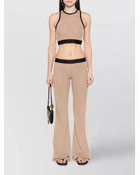 Palm Angels - Cotton Crochet-Knit Logo-Tape Cropped Tank Top - Lyst