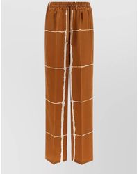 Kiton - Silk Pants Wide Leg Printed Back Pockets - Lyst