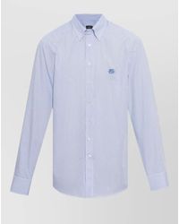 Etro - Striped Cotton Button-Up Shirt - Lyst