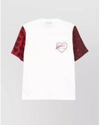 Lanvin - Silk Blend Graphic Print Short Sleeve T-Shirt - Lyst