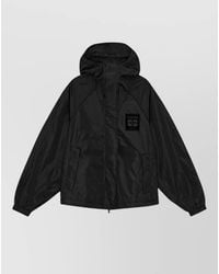 Ganni - Recycled Nylon Hooded Oversized Jacket - Lyst