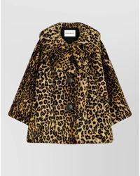 Givenchy - Leopard Print Camel Hair Faux Fur Jacket - Lyst