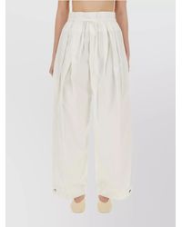 Jil Sander - Cotton Oversized Wide-Leg Trousers - Lyst