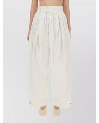 Jil Sander - Cotton Oversized Wide-Leg Trousers - Lyst