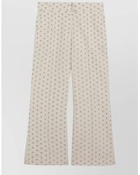 Valentino - Floral-Print Wide-Leg Trousers - Lyst