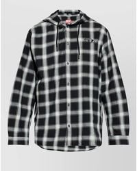 DIESEL - Button-Down Front Shirt With Drawstring Hood - Lyst