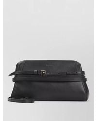 Moschino - Leather Belt-Detail Shoulder Bag - Lyst
