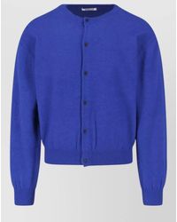 AURALEE - Crew Neck Sweater Ribbed Cuffs Hem - Lyst
