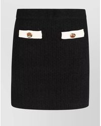 Self-Portrait - Alpaca Slim-Fit Knitted Mini Skirt - Lyst