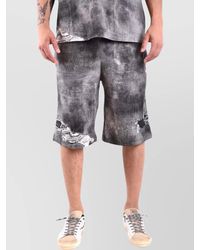 DIESEL - Distressed Knee Length Shorts With Elastic Waistband - Lyst