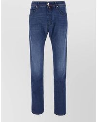 Jacob Cohen - Denim Trousers Belt Loops Contrast Stitching Five Pockets - Lyst