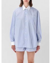 Sporty & Rich - Relaxed Stripe Shirt Long Sleeves Pocket - Lyst