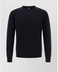 Brioni - Crew Neck Cashmere Sweater With Ribbed Cuffs And Hem - Lyst