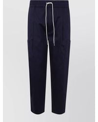 Drole de Monsieur - Cargo Trousers With Buttons And Elastic Waistband - Lyst