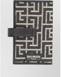 Balmain - Monogram Card Holder Geometric Pattern Padlock - Lyst