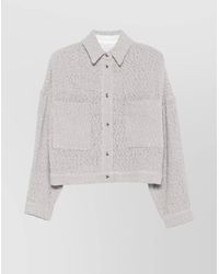 IRO - Pabli Textured Weave Cotton Jacket With Patch Pockets - Lyst
