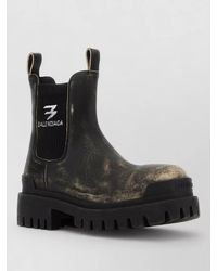 Balenciaga - Strike Leather Chelsea Ankle Boots Chunky - Lyst