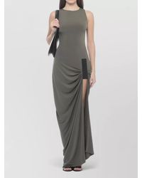 Coperni - Sleeveless Round Neck Draped Maxi Dress - Lyst