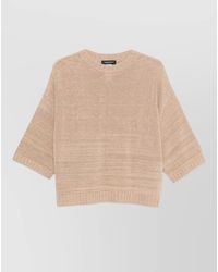 Fabiana Filippi - Silk Cashmere Fine-Knit Three-Quarter Sleeve Jumper - Lyst