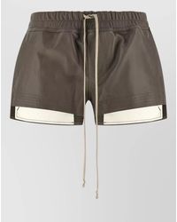 Rick Owens - Lamb Leather Drawstring Shorts - Lyst