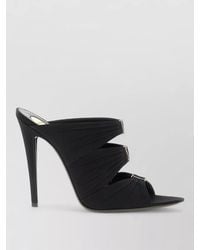 Saint Laurent - Emilie Mules Open Toe Stiletto Heel - Lyst